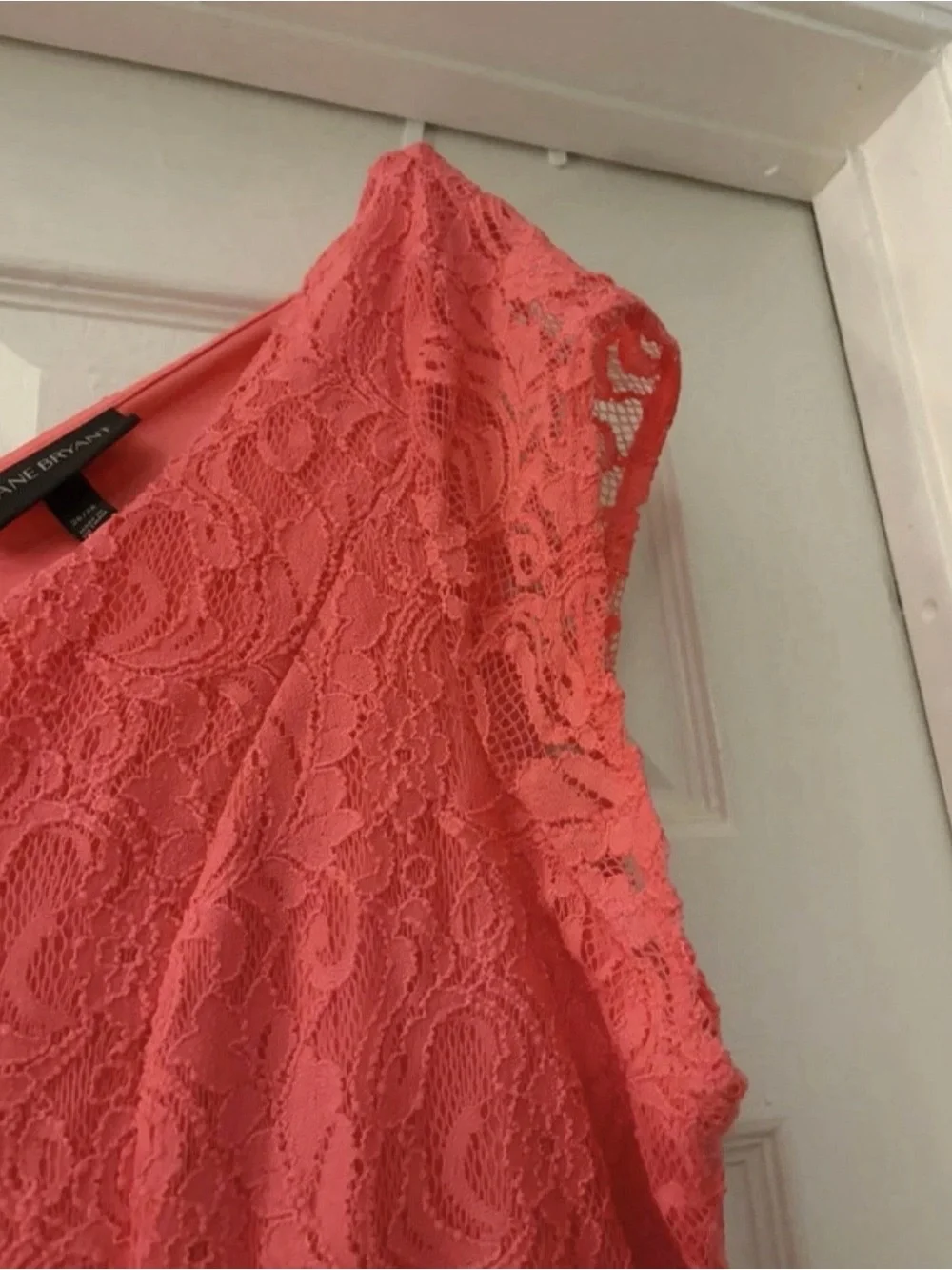 Lane Bryant Lace Fit-and-Flare Dress - Coral Pink